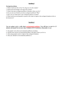 Ecological Problems Speaking Practice Tasks