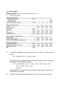 YU C Solution HW5 26: Cash Flow & NPV Problems