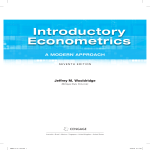 Introductory Econometrics - Jeffery Woolridge
