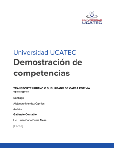 Demostraci&oacute;n de competencias: Transporte urbano de carga por v&iacute;a terrestre