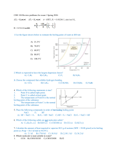 CHE 104 Exam 1 Review Problems Spring 2026