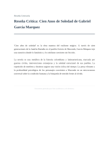 Rese&ntilde;a Cr&iacute;tica: Cien A&ntilde;os de Soledad de Gabriel Garc&iacute;a M&aacute;rquez
