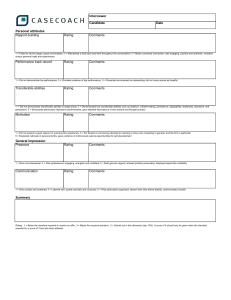 CaseCoach Interview Evaluation Form