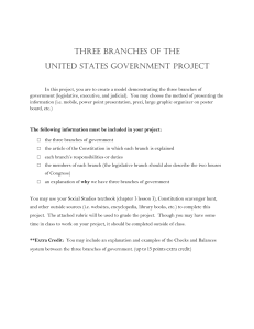 Three Branches of US Government Project