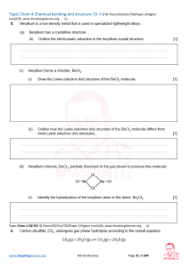 Pytania egzaminacyjne z chemii IB: Wiązania chemiczne i struktura