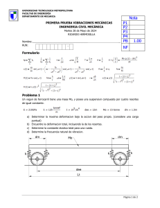 Examen Vibraciones Mec&aacute;nicas Universidad Tecnol&oacute;gica Metropolitana