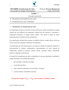 MECD8090: Transferencia de Calor - Curso de UTEM