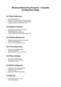 Windows Networking Practical Configuration Steps
