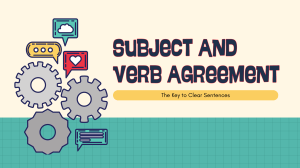 Subject-Verb Agreement: Clear Sentences Guide