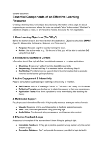 Essential Components of Effective Learning Resources