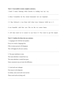 English Grammar Exercises: Unscramble & Combine Sentences