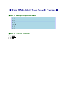 Grade 2 Math Activity Pack: Fun with Fractions
