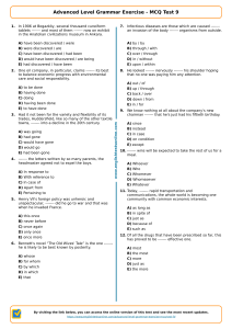 Advanced English Grammar MCQ Test 9