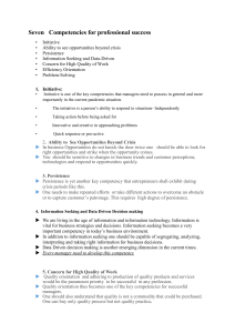 Seven Competencies for Professional Success