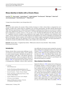 Illness Identity in Adults with Chronic Illness: IIQ Validation Study