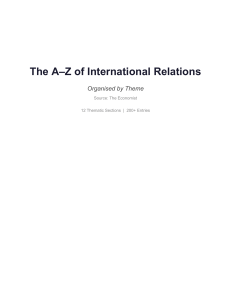 The A-Z of International Relations Glossary