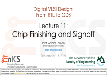 Target Sign Off Digital VLSI Design: Chip Finishing & Signoff Lecture