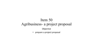 Agribusiness Project Proposal Guide: Vegetable Garden Example