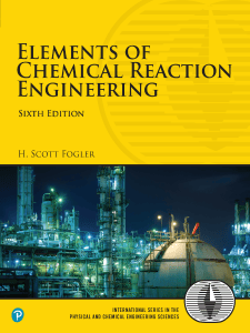 Elements of Chemical Reaction Engineering - Differential Reactors & Rate Data