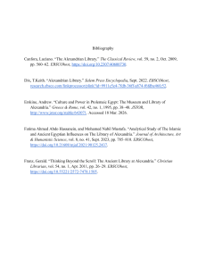 Alexandrian Library Bibliography