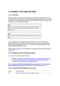 Robot Payload Setting Guide: Procedures & Configuration