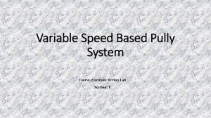 Variable Speed Pulley System: Electronics Lab Project
