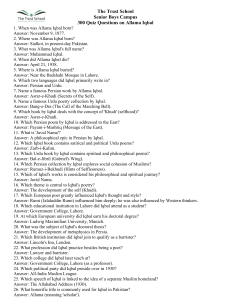 300 Quiz Questions on Allama Iqbal