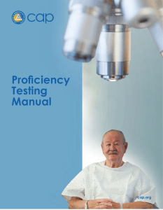 CAP Proficiency Testing Manual for Anatomic Pathology