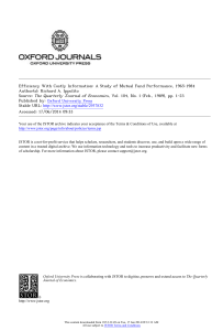 Efficiency With Costly Information: Mutual Fund Performance Study 1965-1984