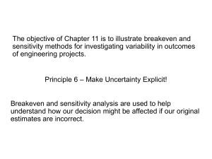 Breakeven & Sensitivity Analysis in Engineering Projects