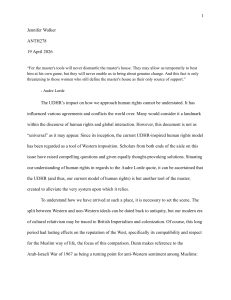 UDHR and Postcolonial Human Rights: A Critical Analysis