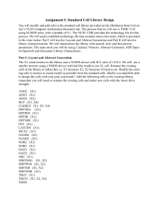 Standard Cell Library Design Assignment for VLSI Course