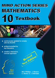 Mind Action Series Mathematics Grade 10 Textbook