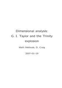 Dimensional Analysis: G.I. Taylor and the Trinity Explosion