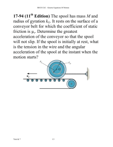 MECH 242 Tutorial 7: Kinetic Equations of Motion Problems