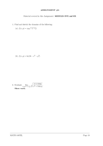 Assignment #3: Multivariable Calculus Problems