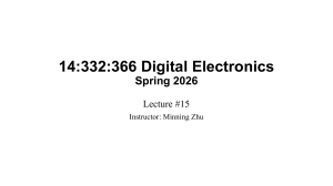 Digital Electronics Lecture 15: ECL Wired-Or & NMOS Logic