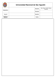 Plantilla de Tarea - Universidad Nacional de San Agust&iacute;n