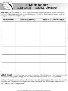 Lord of the Flies Mask Project - Charting Symbolism