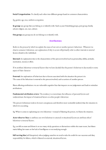 Social Psychology: Attributions, Biases, and Stereotypes