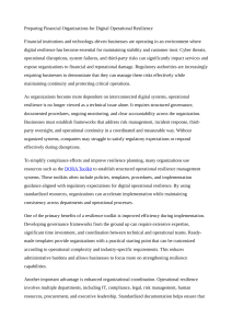 Digital Operational Resilience for Financial Organizations