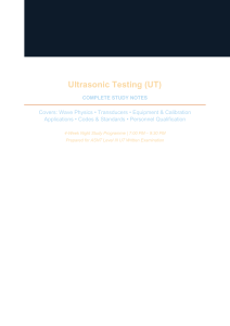 ASNT Level III UT Study Notes