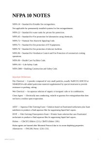 NFPA 10 Notes: Portable Fire Extinguisher Standards