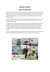 Grade VII History Project: Monument Presentation 2025-26