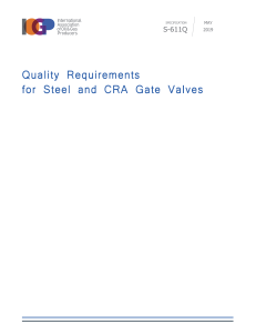 IOGP S-611Q: Quality Requirements for Steel and CRA Gate Valves