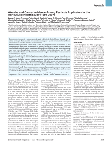 Atrazine and Cancer Incidence Among Pesticide Applicators