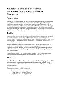 Slaaptekort en Studieprestaties: Onderzoek bij Studenten