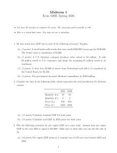 Econ 100B Midterm 1 Exam