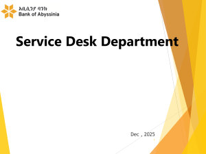 Service Desk Department IT Support Presentation