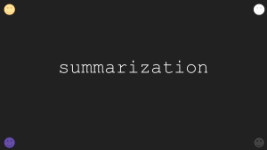 summarization